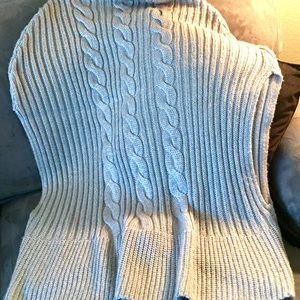 Grey Cable Knit Sweater, Silver Sparkles, Pullman